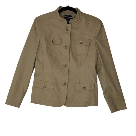 Style & Co. Sweaters - Style & Co Blazer Women Size 8 Beige Top Stretch Boho Corpcore Stretch Formal